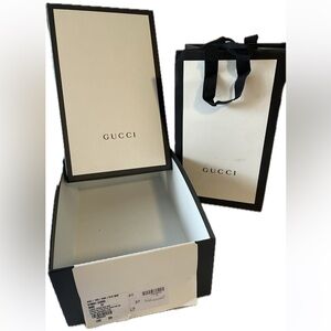 Gucci shoe box & gift bag white & black (both empty)